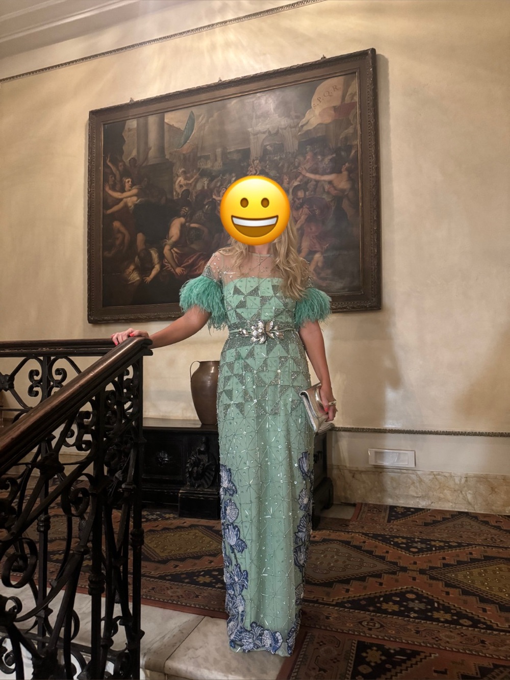 La Fuori SAPPHIRE SAGE EMBROIDERED DRESS - Picture 2 of 7